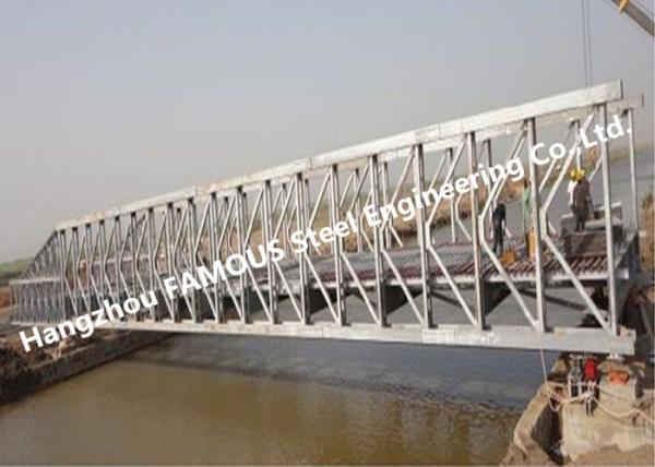 Multi-span Single Lane Steel Box Girder Bailey Bridges Structural Formwork Truss