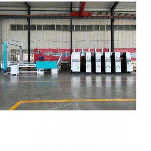 China 180000 KG Automic High Speed Corrugator Flexo Four Colour Printer Diecutter Shacker supplier