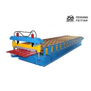 Cold Rolled Steel Color Steel Roll Forming Machine PLC Control For Roofing