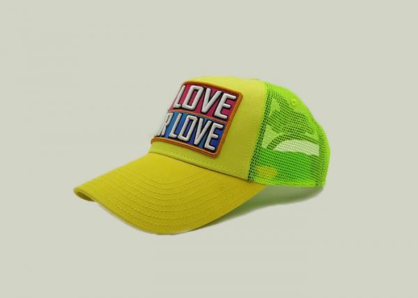 Children Yellow 5 Panel Trucker Cap With Words Of MY LOVE YOUR LOVE