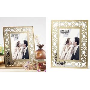 Clear Double Glass Photo Frame , Glass And Metal Picture Frames For Store Decor