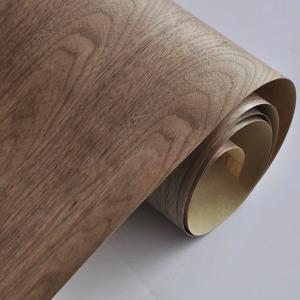 Craft Paper Backed Veneer FSC Natural Walnut Sheets For Cosmetic Packaging