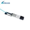 China Certified 100G QSFP28 to 4xSFP28 AOC OM3 Breakout Active Optical Cable with 1-5m Cable Length and CE RoHS Certification wholesale
