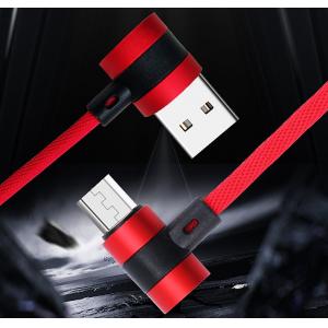 China Double Sided Plug Right Angle USB Data Cable Fabric Aluminum Alloy Usb 3.0 To Type C 90 Degree supplier