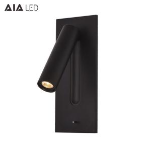 Adjustable stainless steel flexible LED headboard reading light modern aluminum hotel bedside wall light bed wall lamp