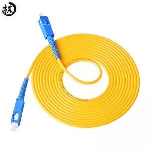 China 10M UPC SC-SC Fiber Jumper Cables , Fiber Optic Network Cable High Temperature Stability supplier