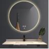 3200K Round Backlit LED Mirror Customized Smart Touch LED Mirror Silver