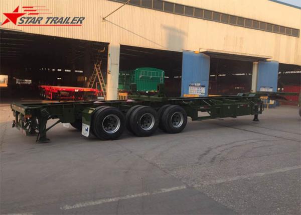 3 Axles Container Skeletal Trailers 40ft Skeletal Chassis Use Transport