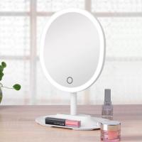 China Original Manufacturer Touch Sensor Switch Single Sides Oval Shaped Soft Lights Led Lighted Makeup Mirror on sale