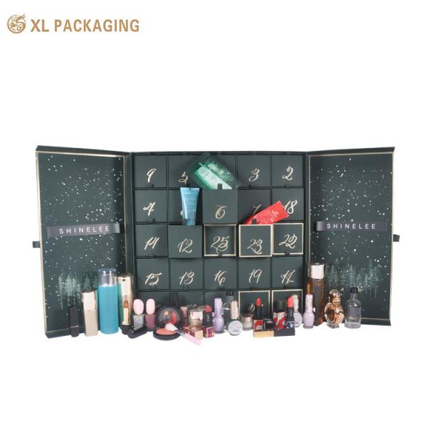 XL Packaging Custom Gift Box Packaging Advent Calendar Box Cmyk Custom 24 25pcs New Year Full Printing For Cosmetic Skincare Beauty Gift Christmas Box Drawer