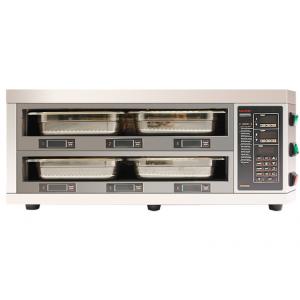 China Counter Type 2 Layer 4 Tray Food Warmer Cabinet LED Digital Display Independent Timer Setting supplier