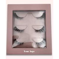 China Craft Cardboard Pink Eyelash Box Booklet Custom Logo Packaging  Glossy Lamination on sale