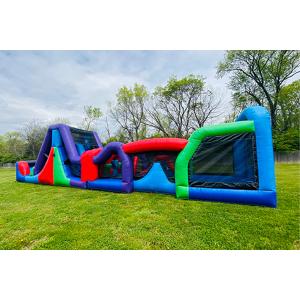 Large 40 Ft Outdoor Inflatable Obstacle Courses 5k Adults Kids Obstacle Course For Rent