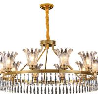 China E14*5 Modern Pendant Light Nordic Crystal Chandeliers Iron Plating on sale