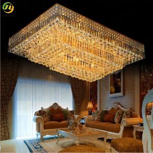 Surface Mount Large Fancy Crystal Ceiling Light Modern Hotel Restaurant Decorate