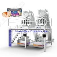 China Automatic Canned Meat Production Line 220V / 380V Canned Corned Beef Production Line on sale