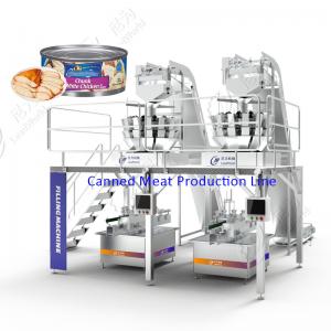 Automatic Canned Meat Production Line 220V / 380V Canned Corned Beef Production Line