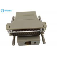 China 25 Pin Serial Db25 Rs232 Male To Rj45 Network Female Modular Adapter Ivory Color on sale