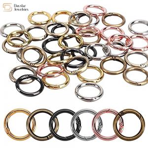 Zinc Alloy Metal Keychain Rings , Snap Hook Clips Spring Gate O Ring