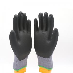 Nylon Knitted Fully Coated Nitrile Gloves Mechanics Nitrile Work Gloves For Carpenters
