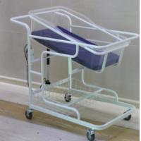 China Metal New Born Baby Cart Bed Hospital Crib Commercial Furniture For Clinic on sale