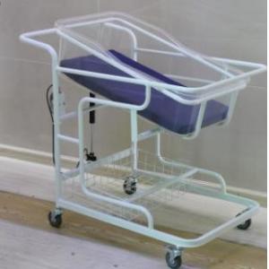 China Metal New Born Baby Cart Bed Hospital Crib Commercial Furniture For Clinic supplier