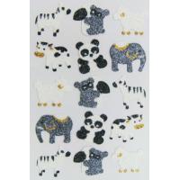 China Kawaii Colorful  Glitter Animal Stickers , Grey Foam Animal Stickers Removable on sale