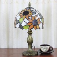 China New Design Marrakech Sunflower Handmade Moon Shape Turish Moroccan Mosaic Table Desk Beside Table Lamp Glass Table Lamp on sale