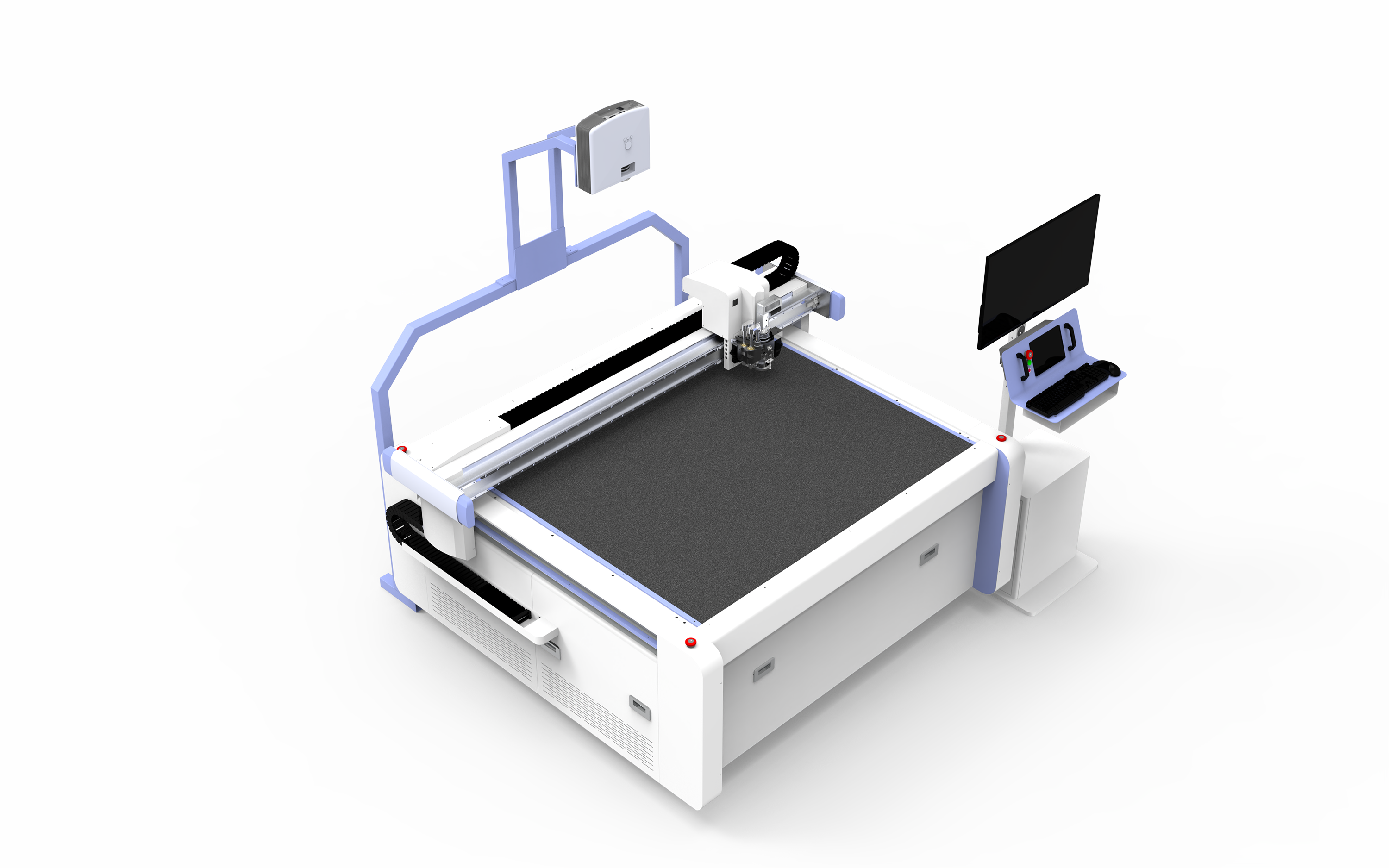 China Die Less CNC Leather Cutter 50Hz Fabric Cutting Machine Automatic With Projector wholesale