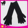 China Yiwu Wholesale Hot-selling Outdoor Black Stars Buttons Children Knitted Long Gloves wholesale