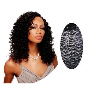 China Natural Black 100 Indian Curly Human Hair 14 - 28 , Kinky Curly Human Hair supplier