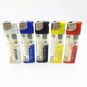 China Five Colors White LED Lamp Soft Flame Electronic Lighter Gas Refillable Cigar Lighter supplier