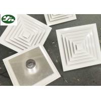 China Air Pipe Inlet Square White Aluminium Grille Directional Air Diffuser For Cleanroom on sale
