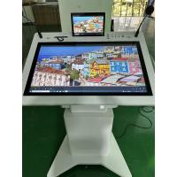 China Smart double screen AIO meeting podium 32" windows interactive PCAP plus 10" lcd for sale
