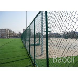Vinyl Coated Chain Link Fence Fabric Roll , Chain Wire Mesh Fencing With Long Service Life