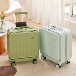 China ABS suitcase 18-inch carry-on luggage Wet and Dry Separation TSA lock spinner wheel suitcase ,USB -charging multi-functional front opening cup holder trolley case laptop bag wholesale
