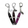 China Glitter Leather Keyring Steel Ballpoint Pen CE Approved Flamingo printing wholesale