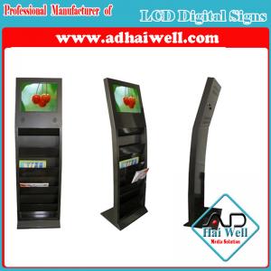 Newspaper Metal Magazine Display Stand with Sumsung LCD Advertising Screen