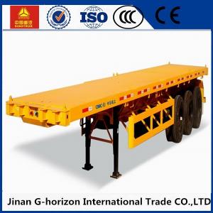 China 13T Fuwa Axle 40 ton Flat Bed Semi Trailer , Container Semi Trailer Yellow Red Green Blue wholesale