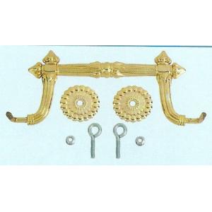 China Metal Handles Coffin Ornaments For Coffin Bearing / Funeral Products supplier