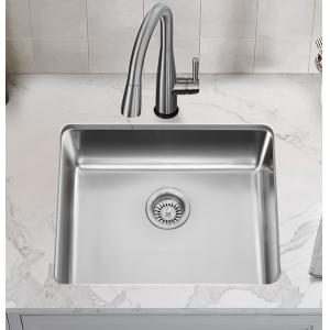 Undermount Stainless Steel 304 Kitchen Sink Single Bowl With Drainer And Sewer Pipe