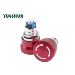 China Metal Emergency Stop Push Button Switch 3 / 6 Pin Convenient Operation Excellent Performance supplier