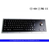 Black Industrial Keyboard With Optical Trackball In Full Travel Keys At IP65 Rating