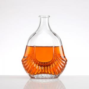 Hot Stamping 2022 Professional 200ml Clear Flat Glass Flask Bottle for Whisky Bottle