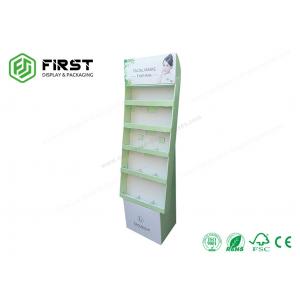 Easy Assembly Promotional Cardboard Paper Floor Display Stand With Customized Printing