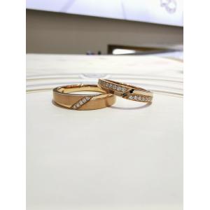 Soft Blush Classic Elegant 8g Customised Couple Rings