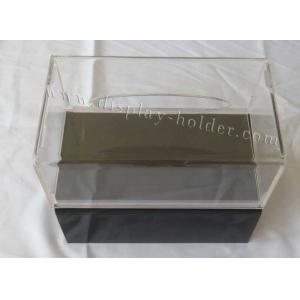China High Quality Acrylic Tissue Box Made Of Clear And Black Acrylic For Home Use supplier