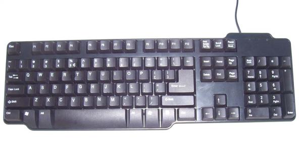 White Wireless PS / 2 standard Flexible Usb Keyboard LK-7601 with 475 recycle material