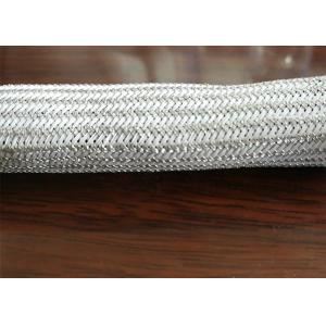Silver Plated Stainless Steel Braided Sleeving , Braided Stainless Steel Tubing