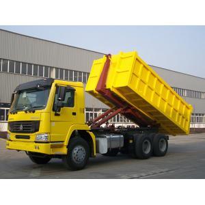 China HOWO 6X4 Carriage Removable Garbage Collection Truck Yellow Color 290/336/371hp supplier